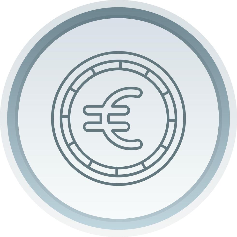 Euro Linear Button Icon vector
