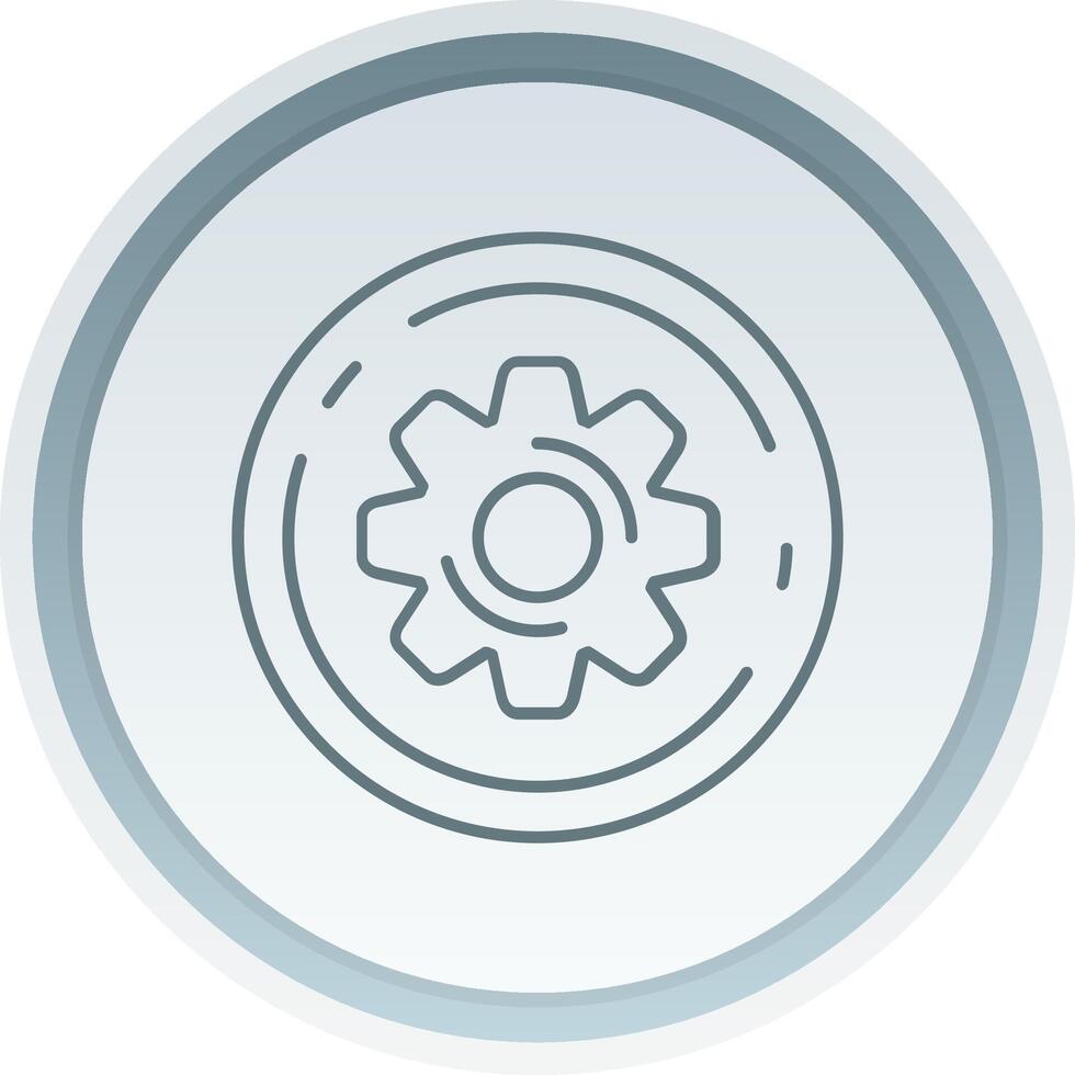 Settings Linear Button Icon vector