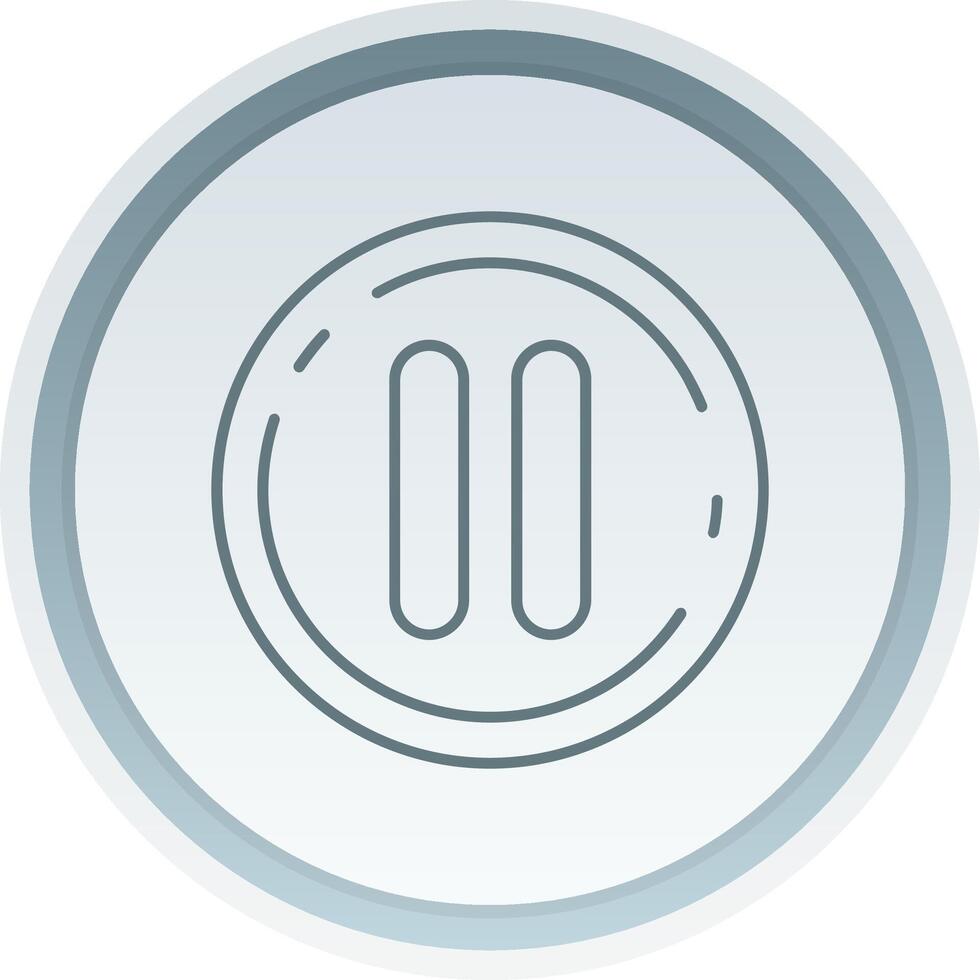 Pause Linear Button Icon vector