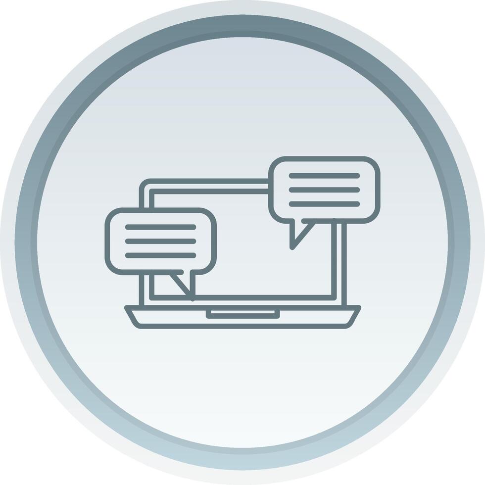 Chatting Linear Button Icon vector