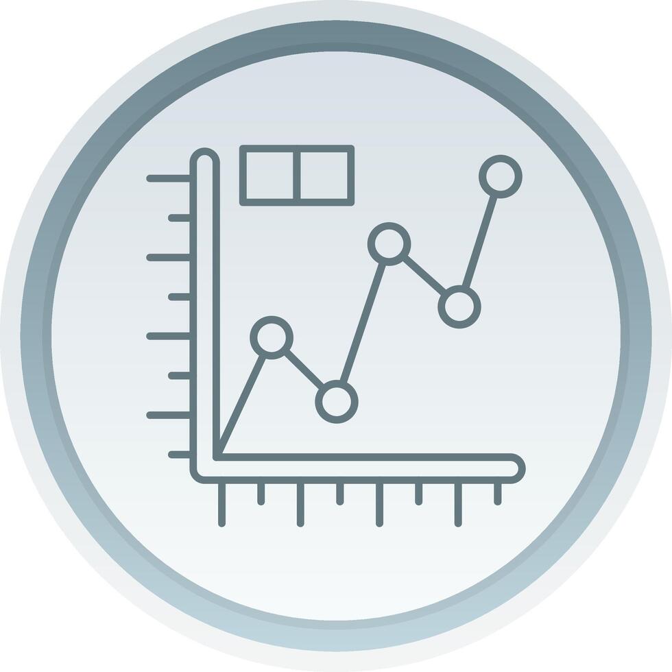 Line graph Linear Button Icon vector