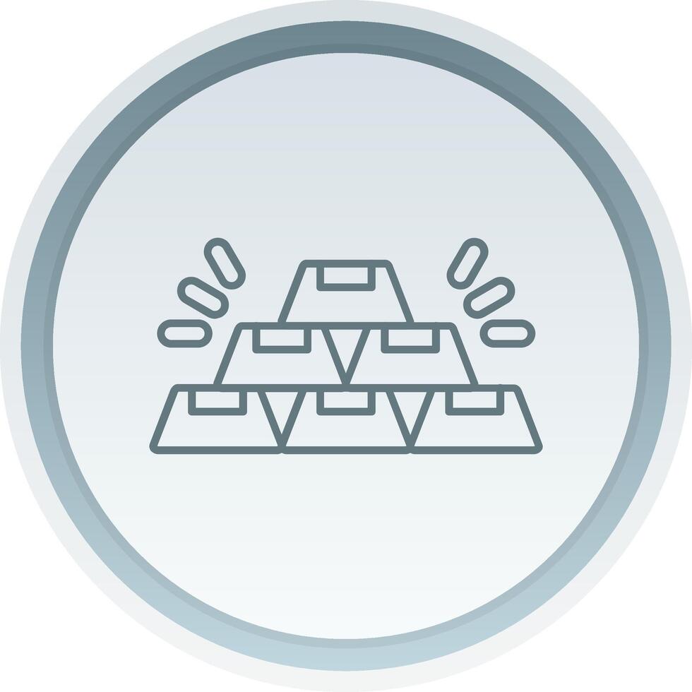 Gold Linear Button Icon vector