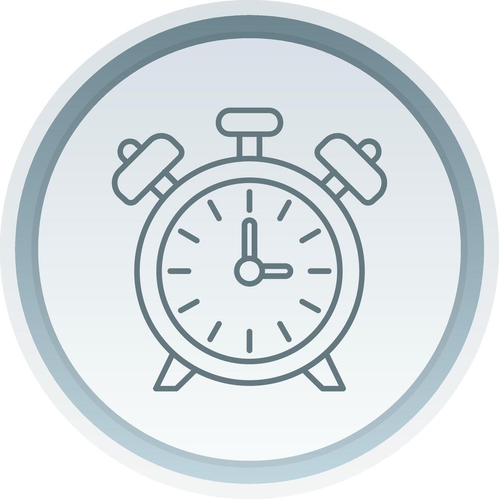 Alarm clock Linear Button Icon vector