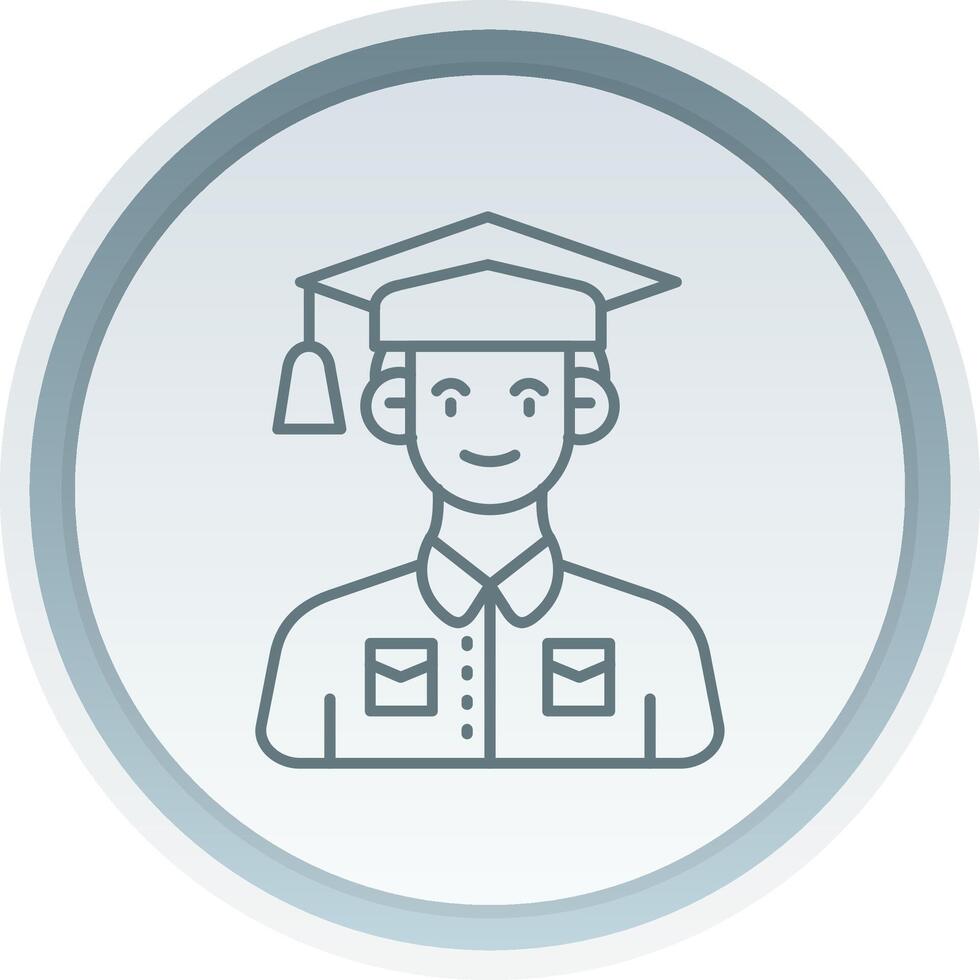 Student Linear Button Icon vector