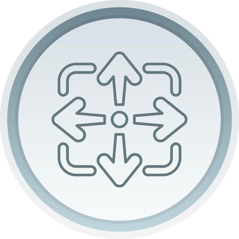 Move Linear Button Icon vector