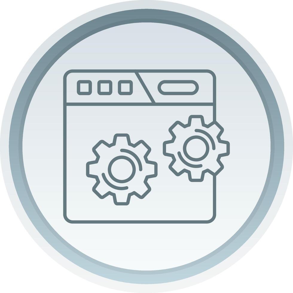 Web setting Linear Button Icon vector