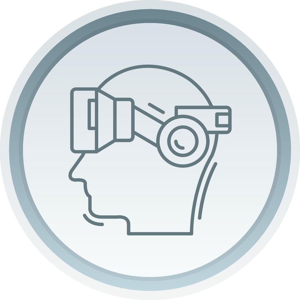 Vr glasses Linear Button Icon vector