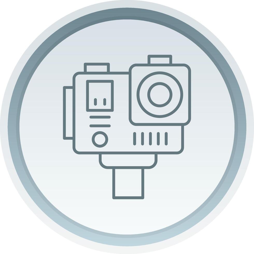 Action camera Linear Button Icon vector