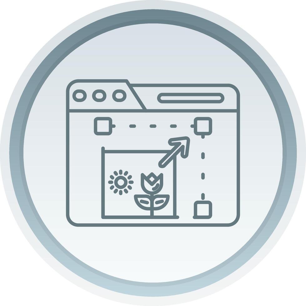 Resize Linear Button Icon vector