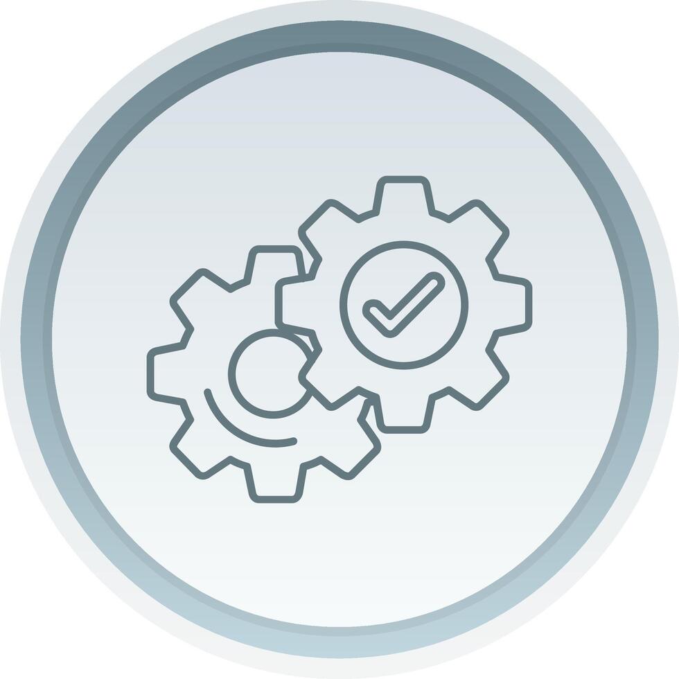 Setting Linear Button Icon vector