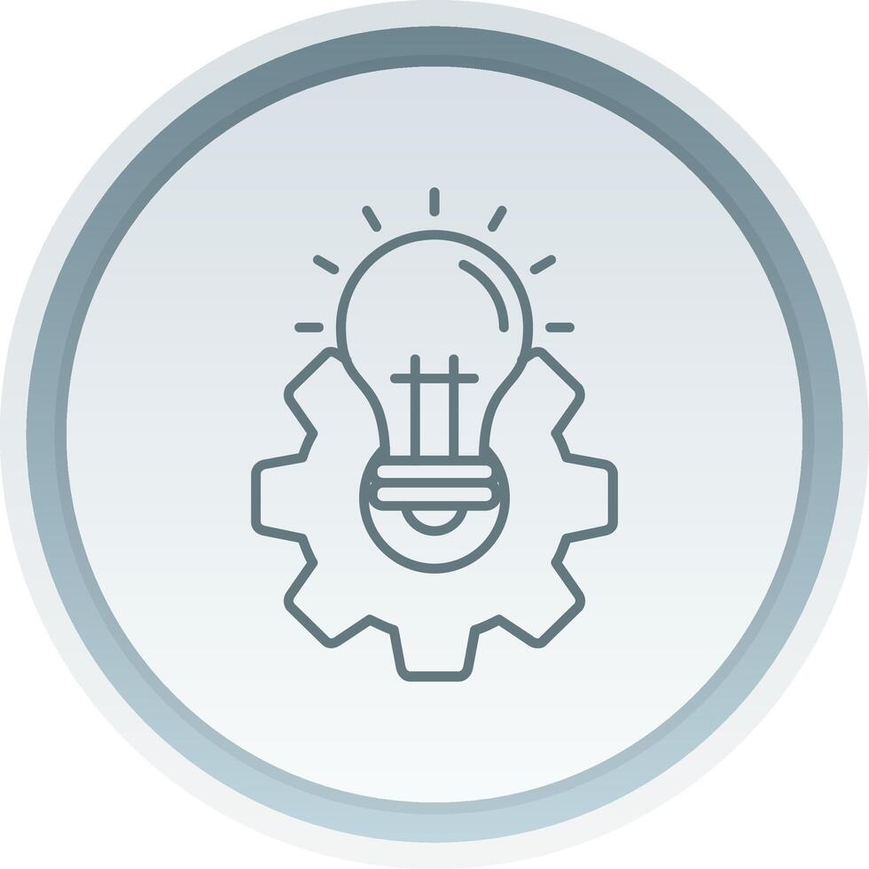 Idea Linear Button Icon vector