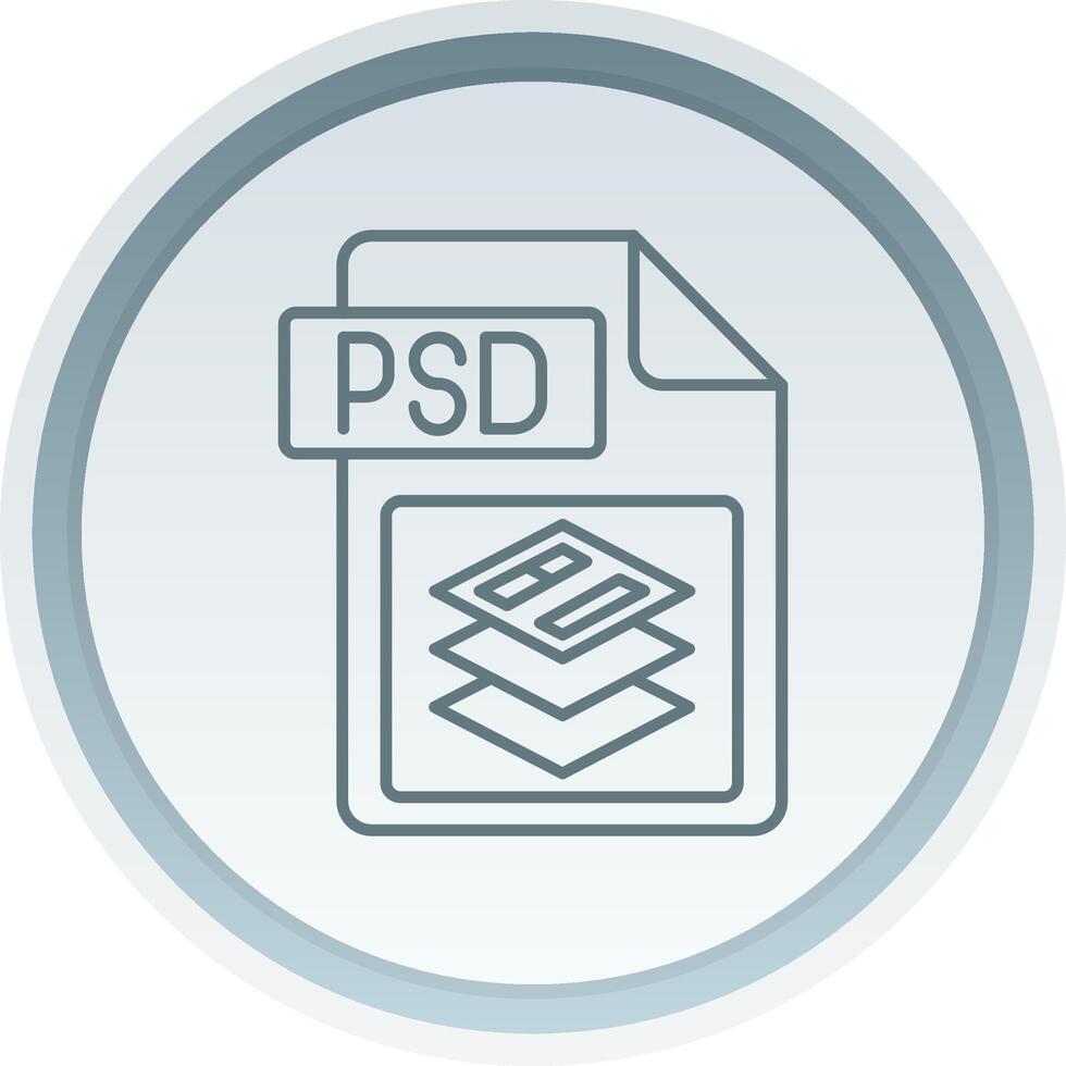 Psd file format Linear Button Icon vector