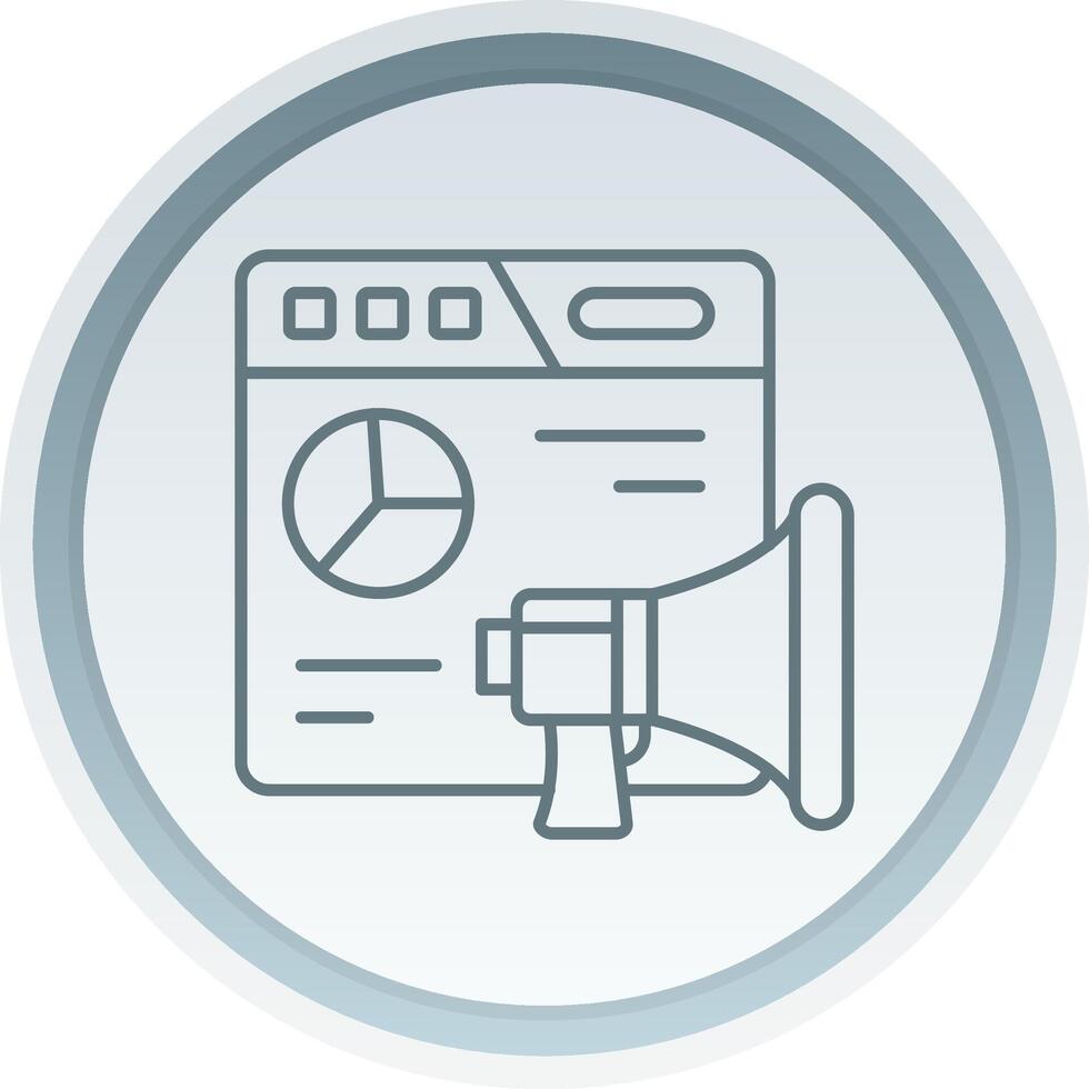 Marketing Linear Button Icon vector