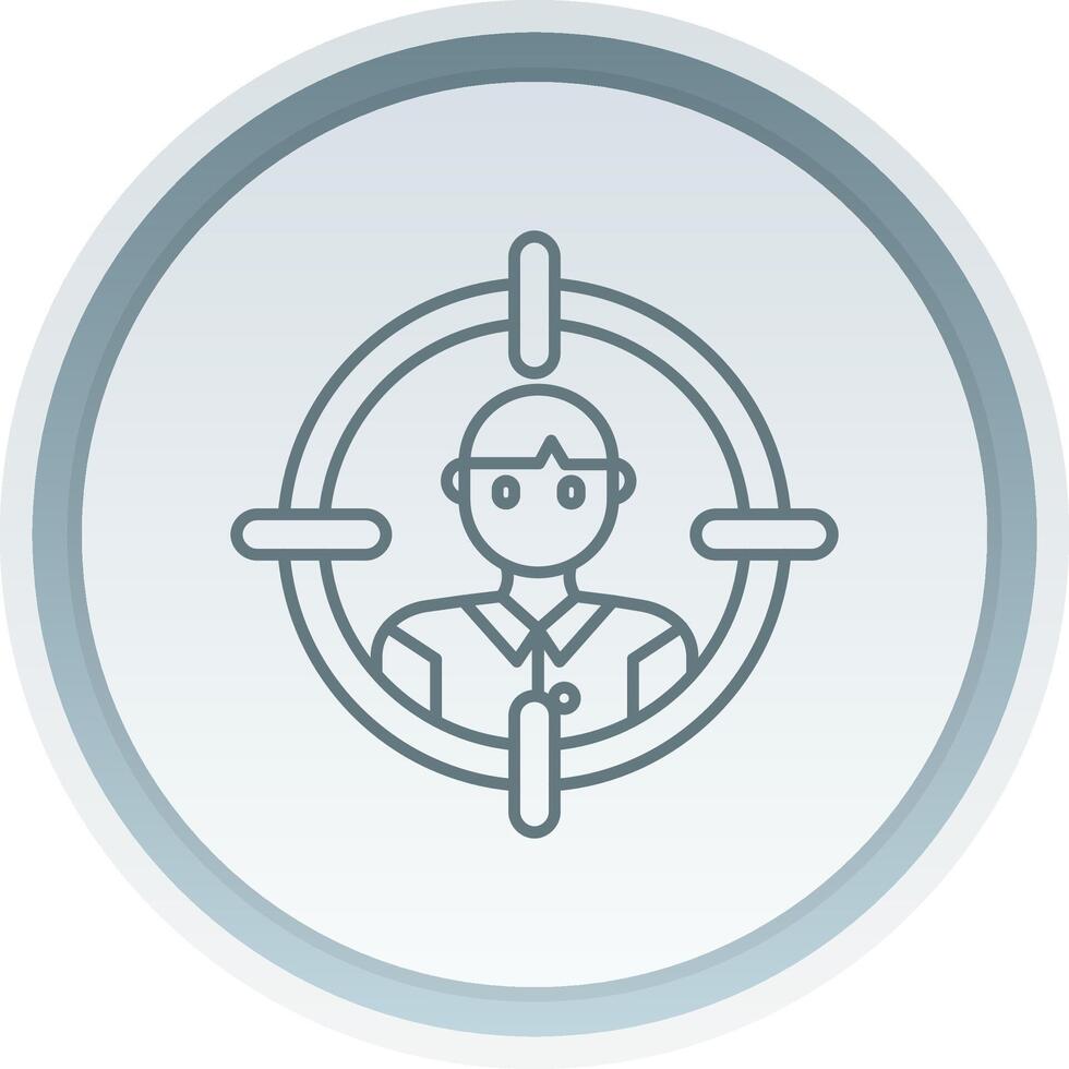 Target audience Linear Button Icon vector