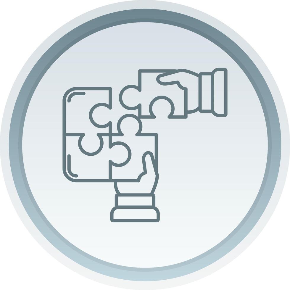 Collaboration Linear Button Icon vector