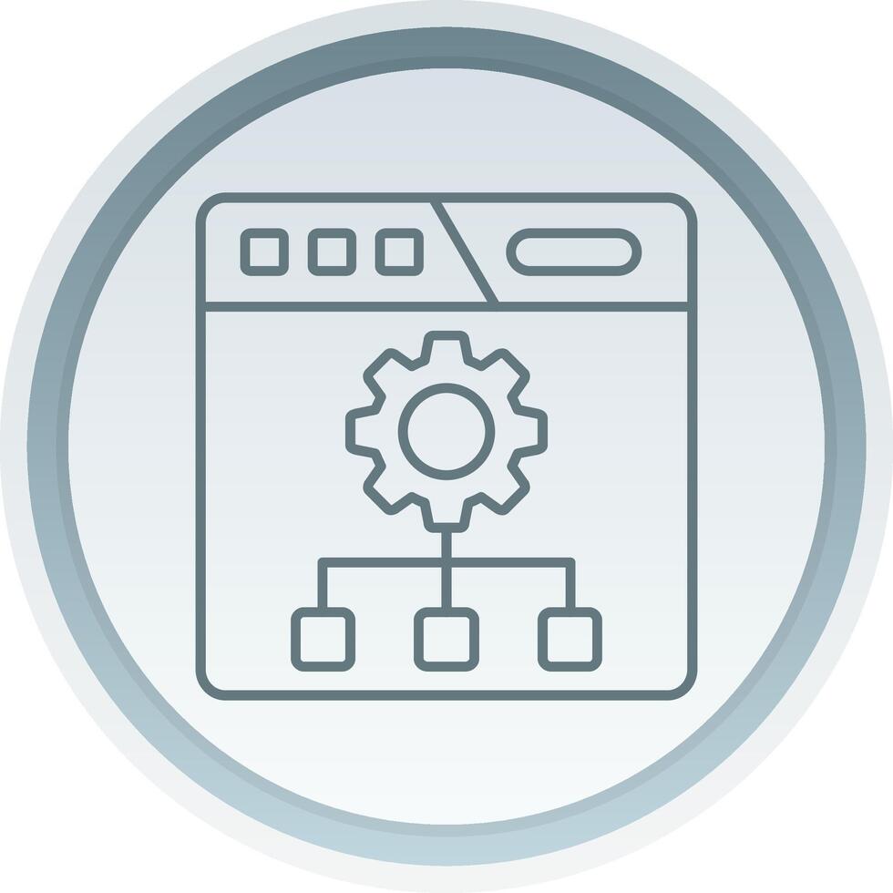Setting Linear Button Icon vector