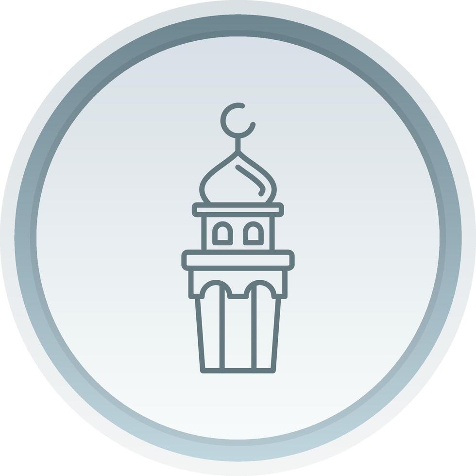 Minaret Linear Button Icon vector