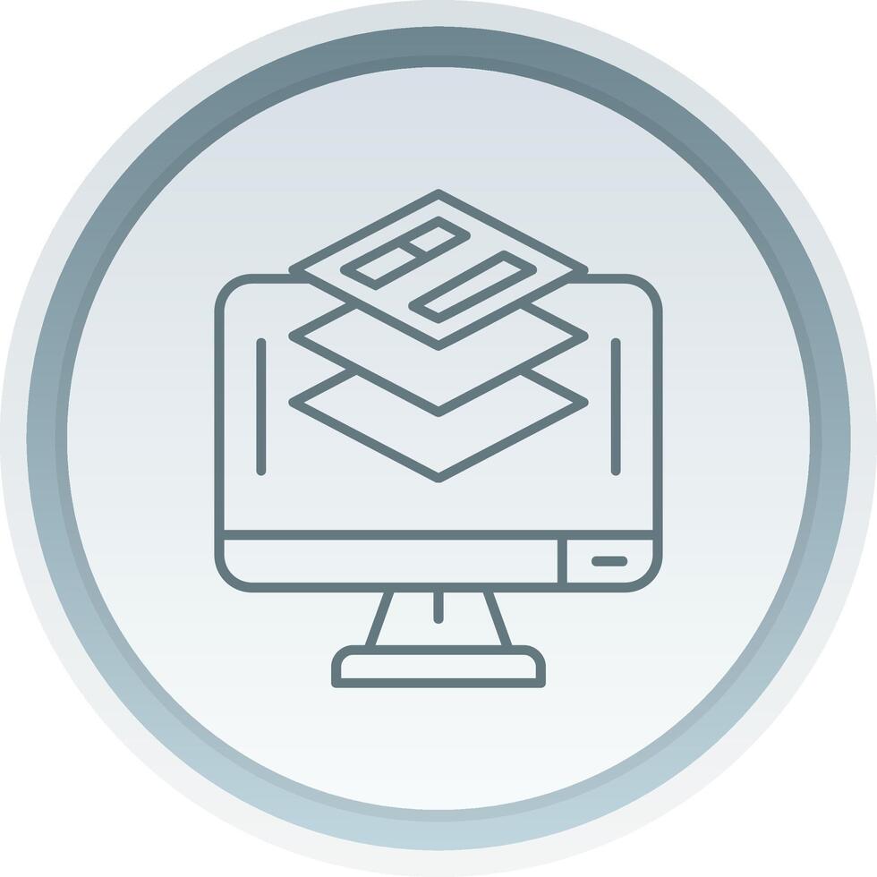 Layer Linear Button Icon vector