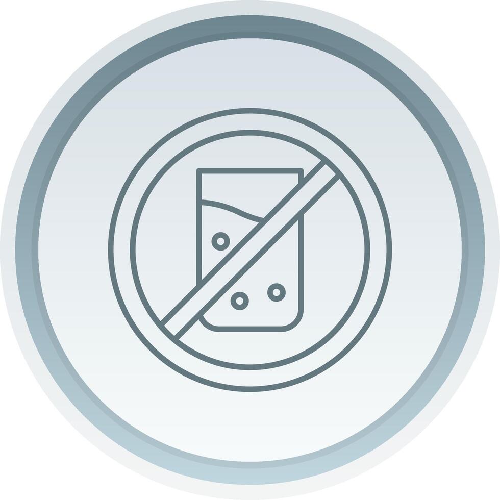 No drink Linear Button Icon vector