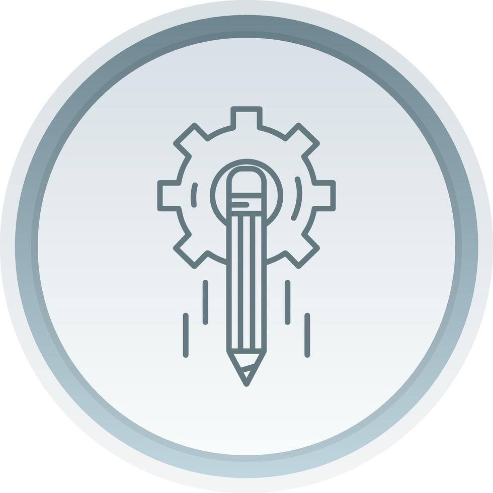 Design process Linear Button Icon vector