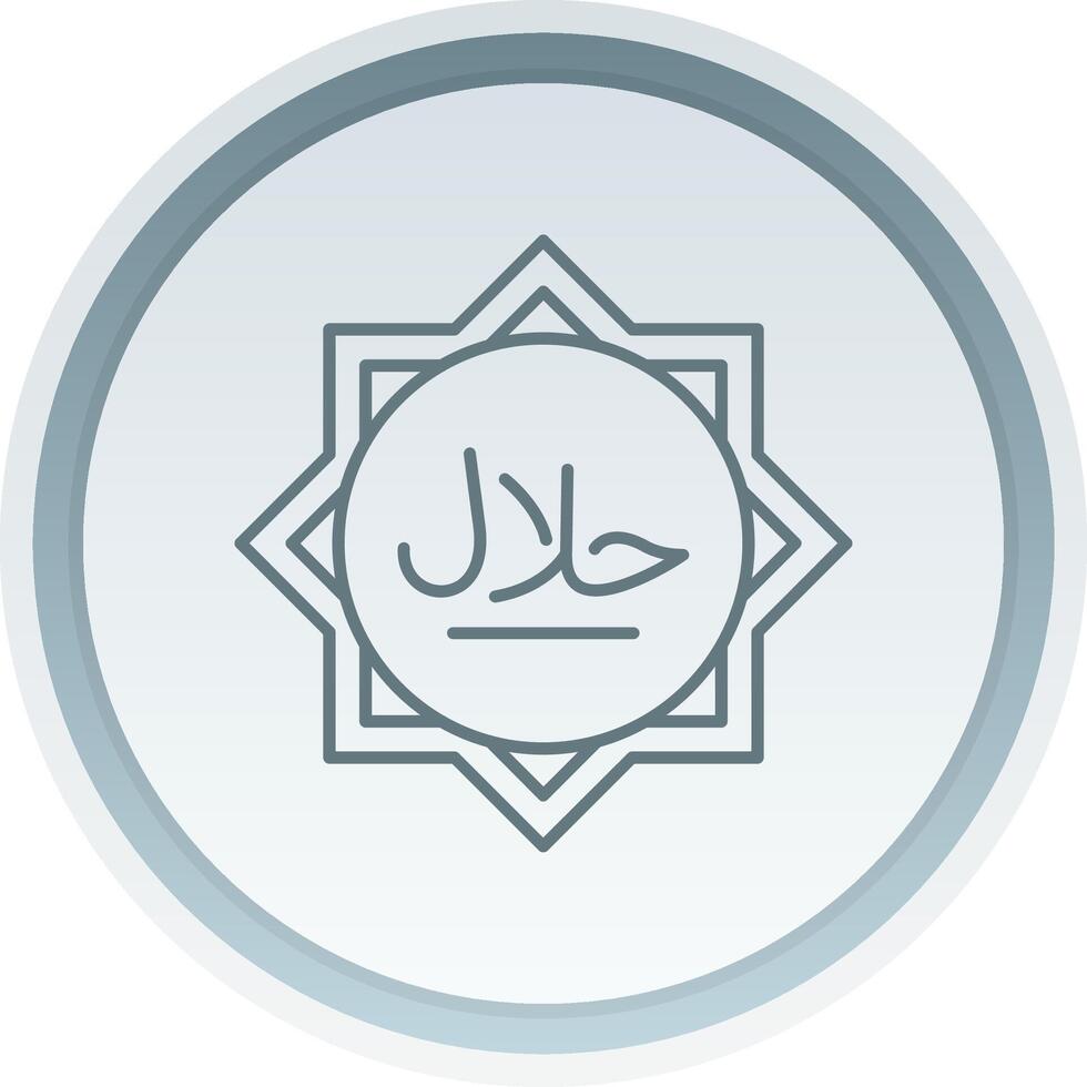 Halal Linear Button Icon vector