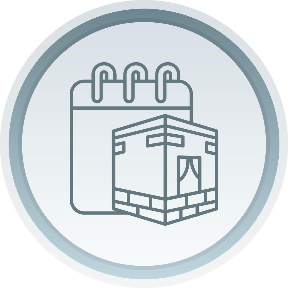 Hajj Linear Button Icon vector