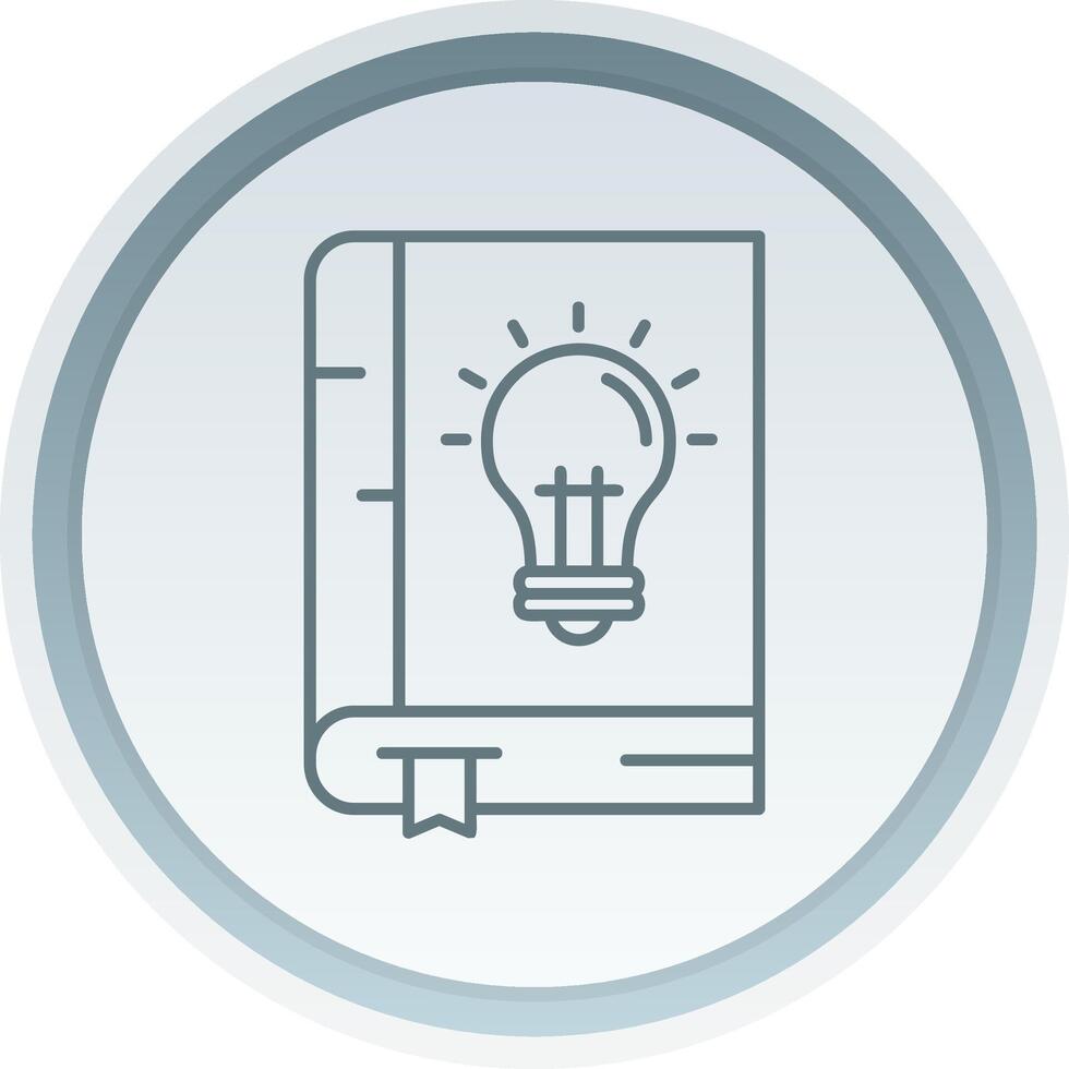 Knowledge Linear Button Icon vector