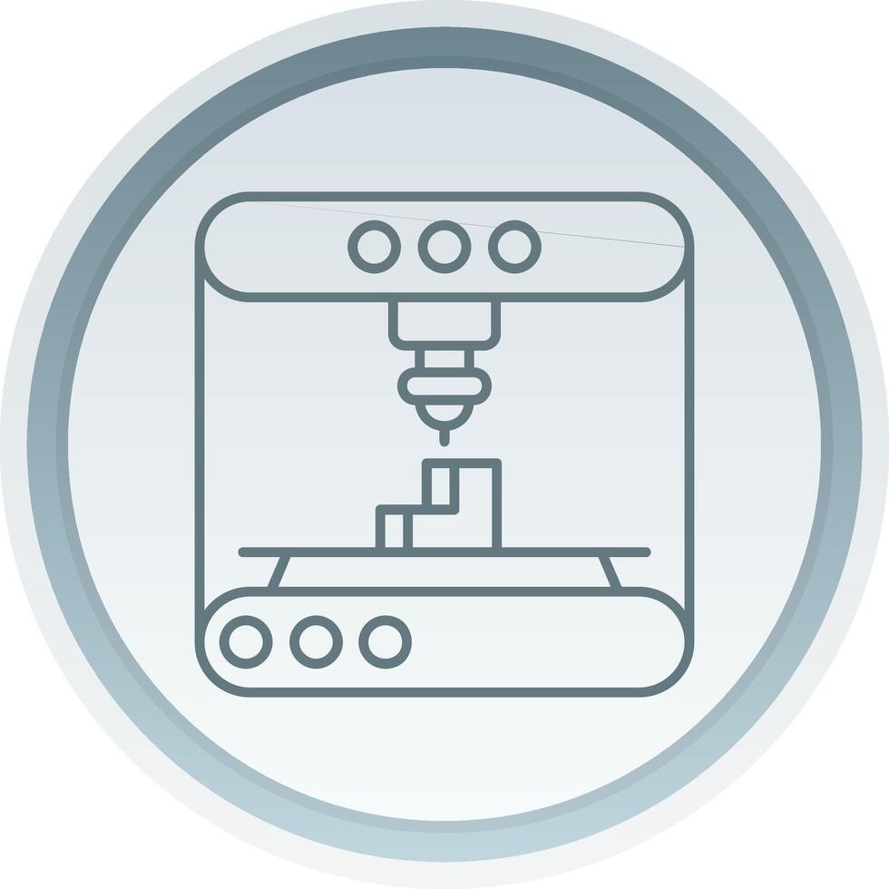 3d modeling Linear Button Icon vector