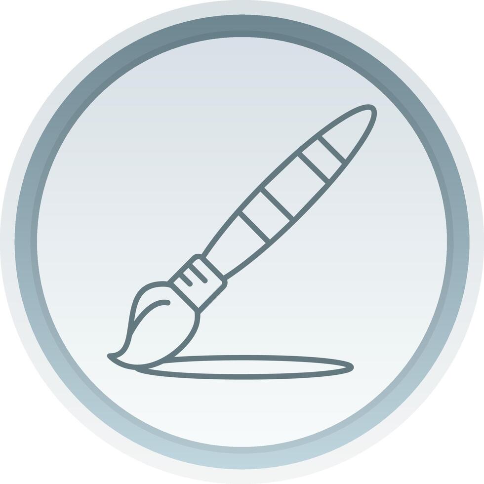 Paint brush Linear Button Icon vector