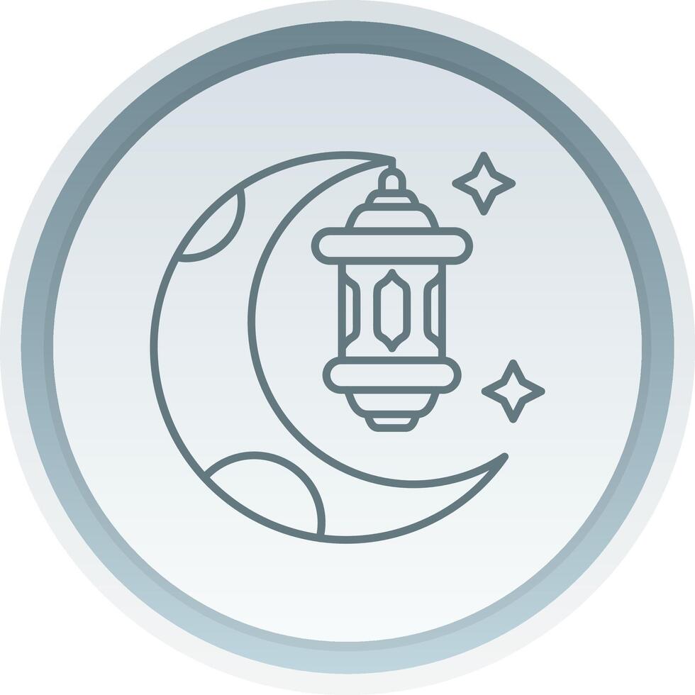Ramadan Linear Button Icon vector