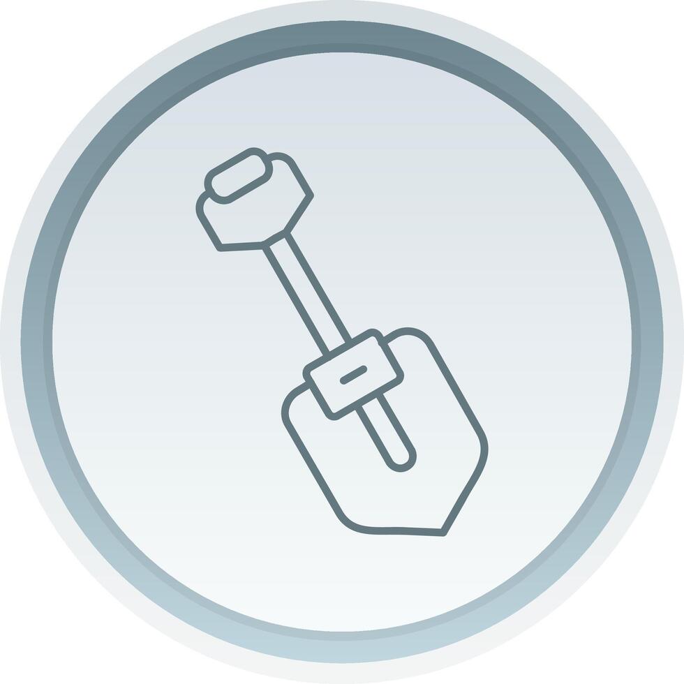 Shovel Linear Button Icon vector