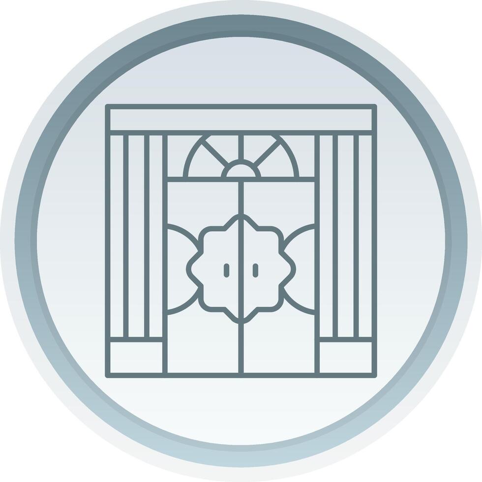 Entrance Linear Button Icon vector