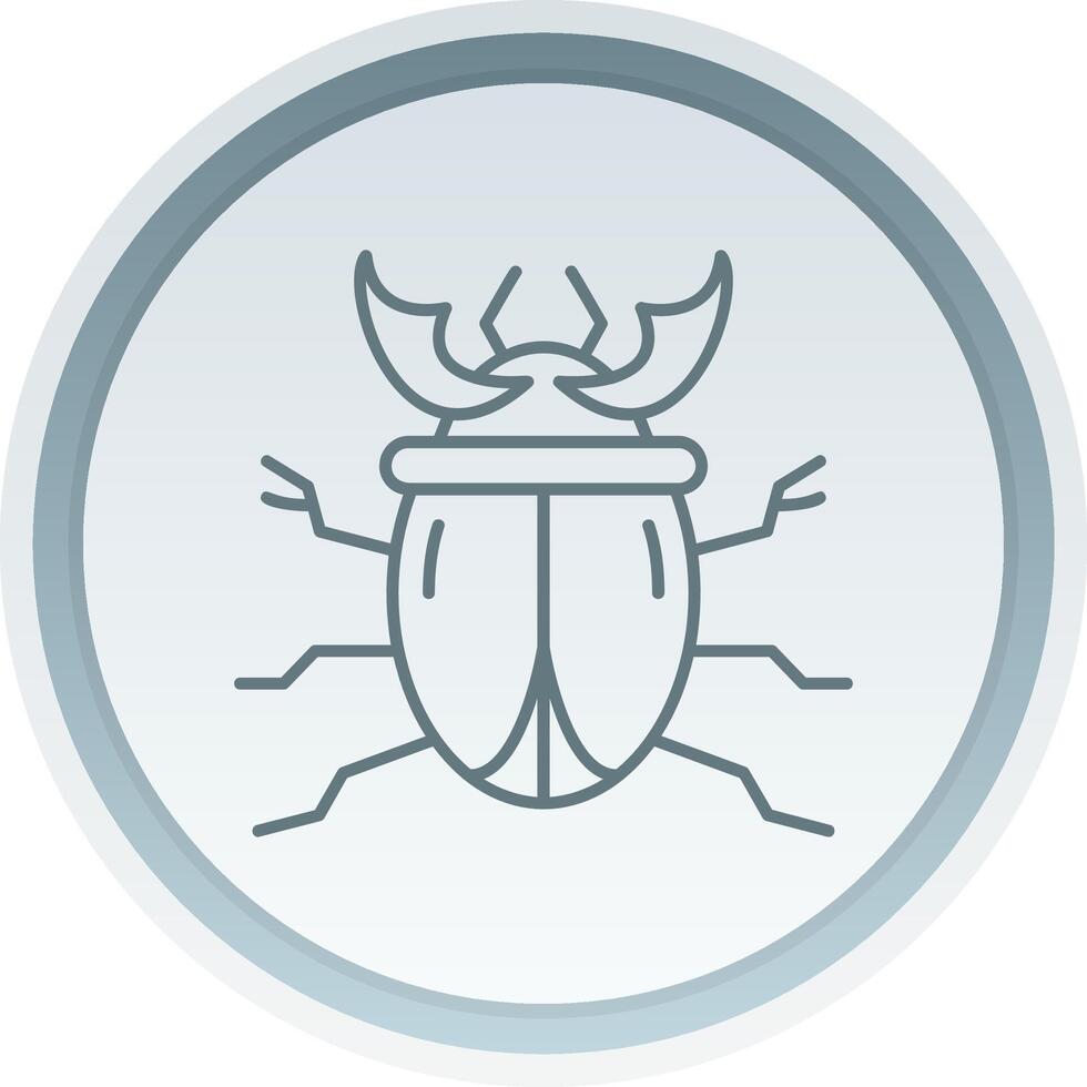 Beetle Linear Button Icon vector