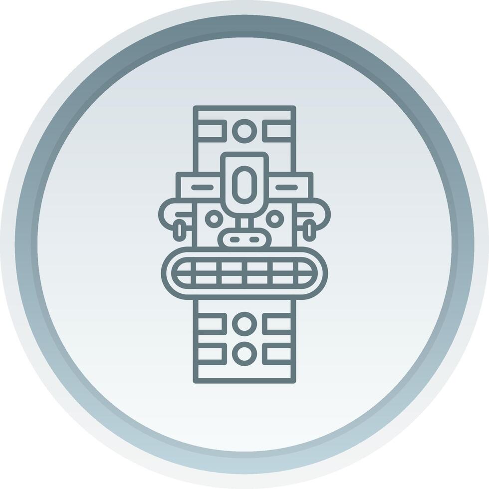 Totem Linear Button Icon vector