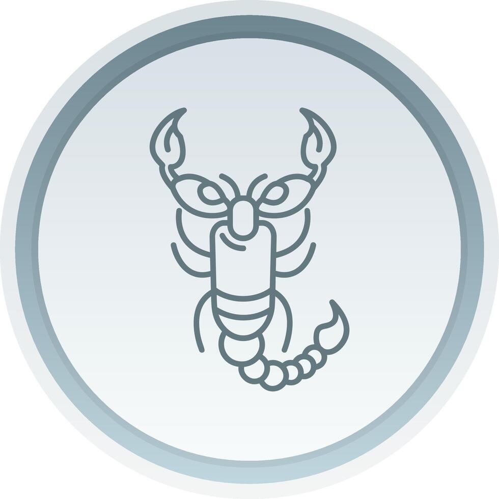 Scorpion Linear Button Icon vector