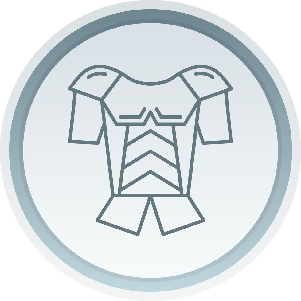 Armor Linear Button Icon vector