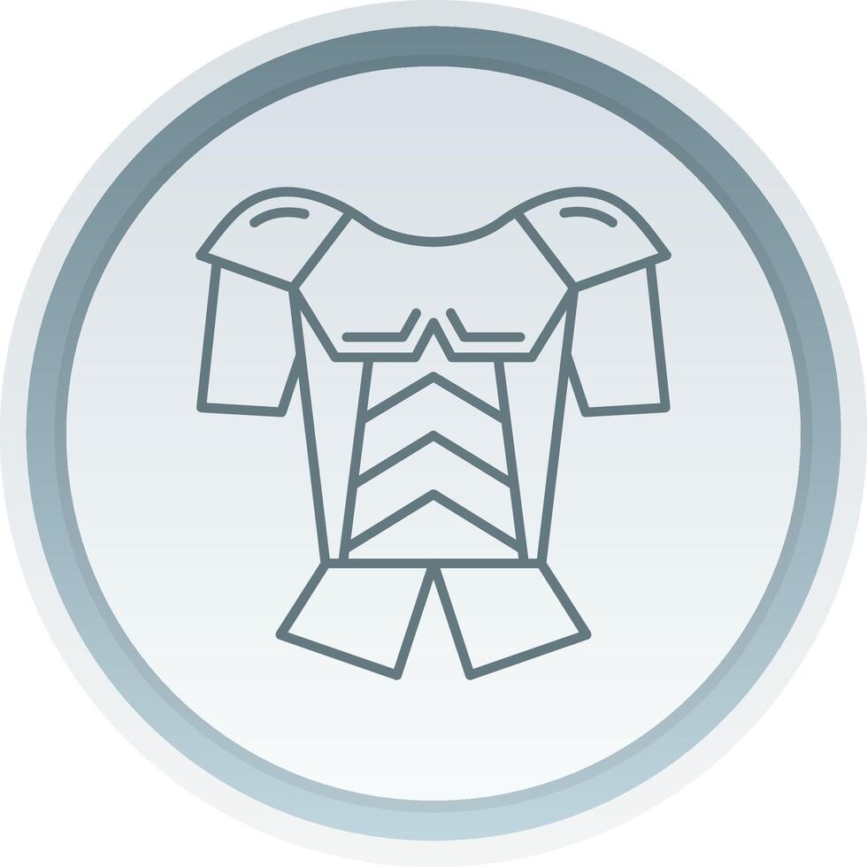 Armor Linear Button Icon vector