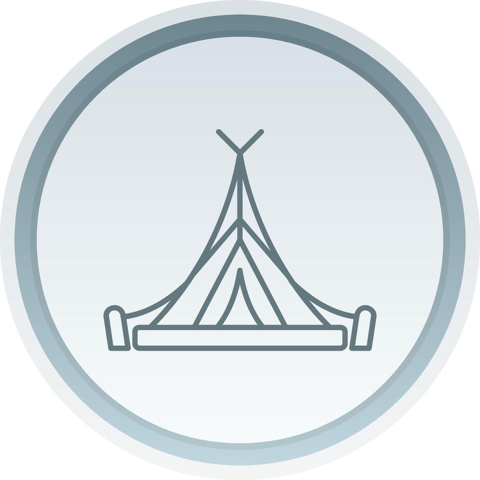 Tent Linear Button Icon vector