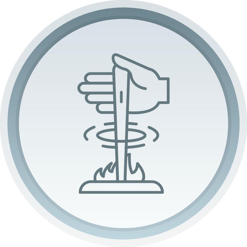 Fire Linear Button Icon vector