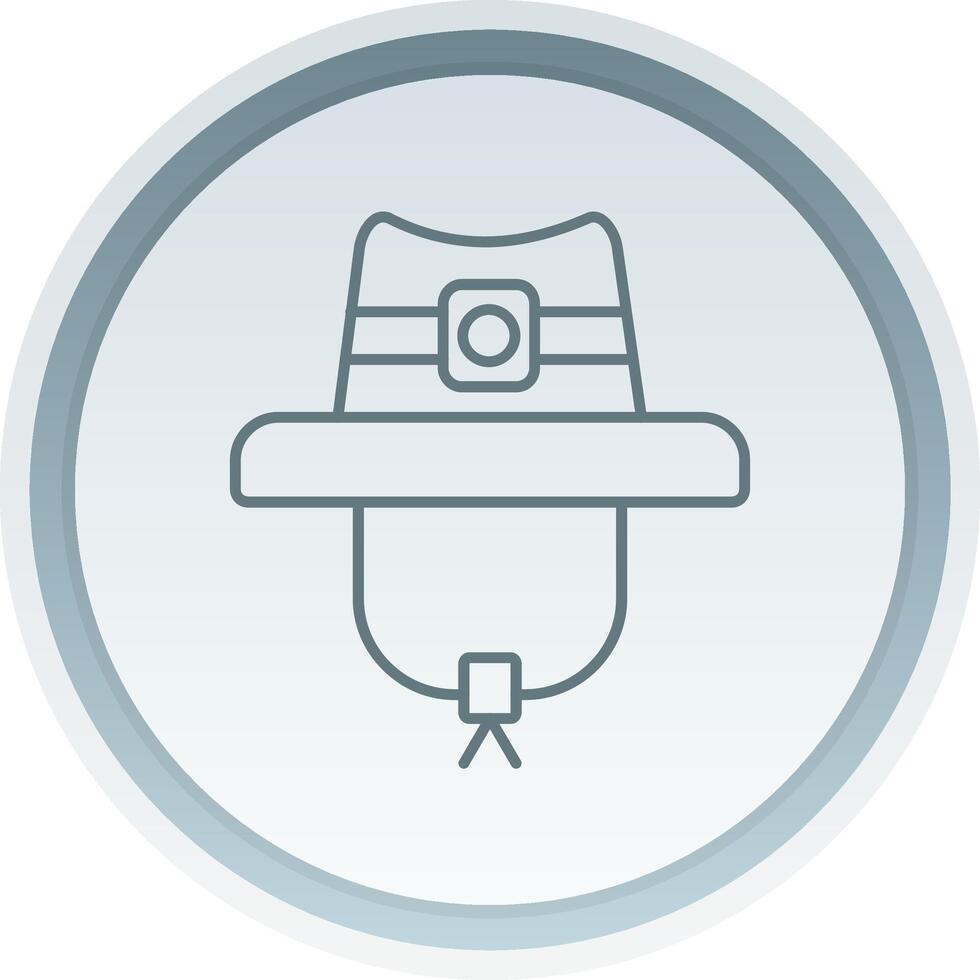 sombrero lineal botón icono vector