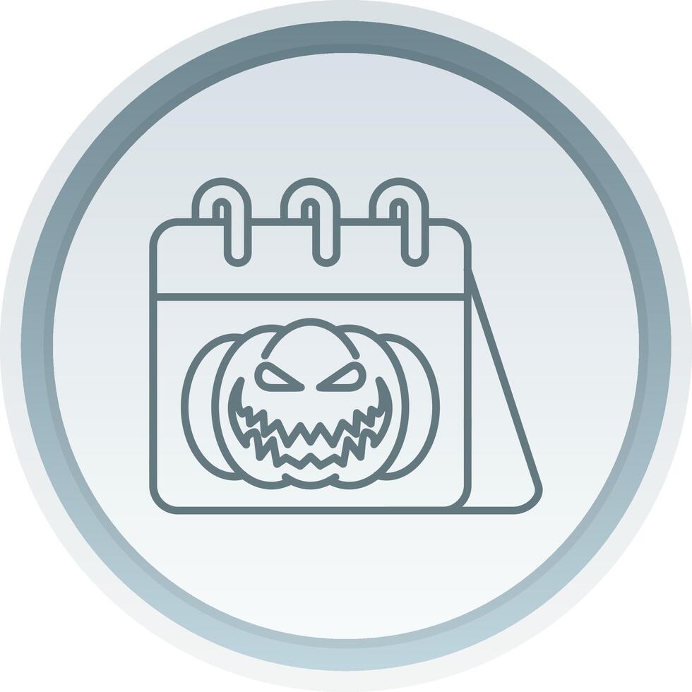 Halloween Linear Button Icon vector