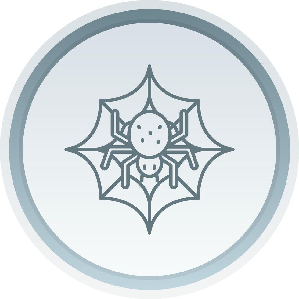Spider web Linear Button Icon vector