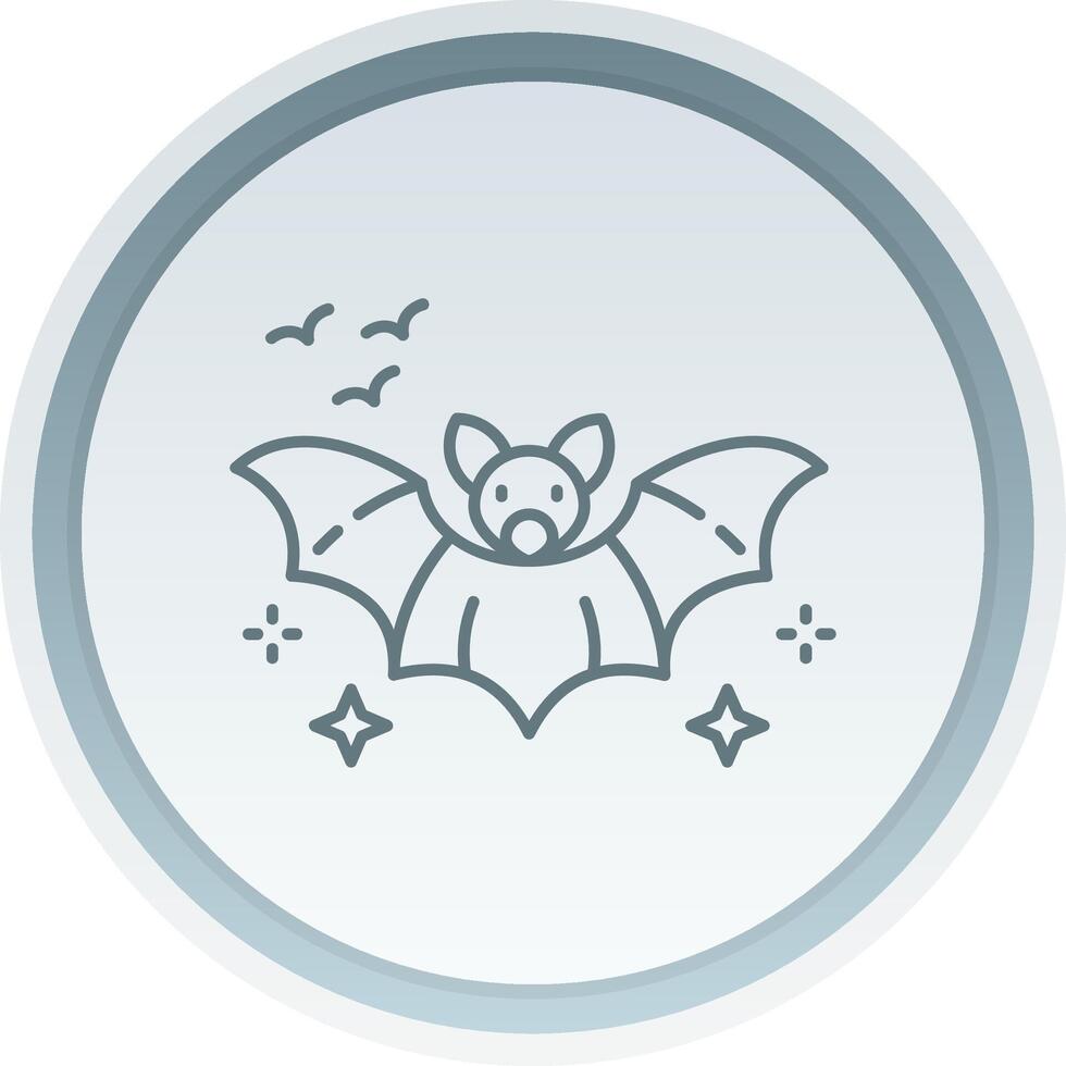 Bat Linear Button Icon vector