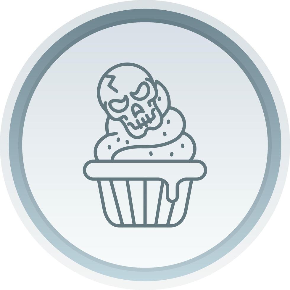 Cupcake Linear Button Icon vector