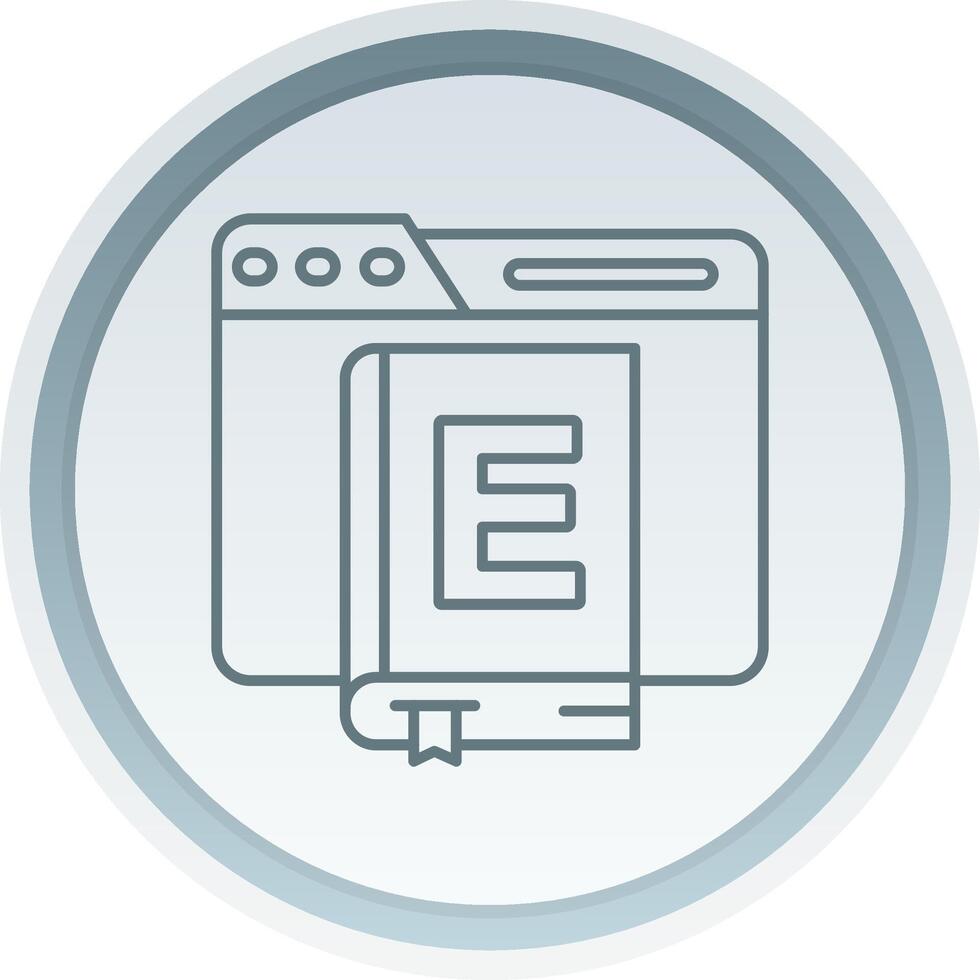 Ebook Linear Button Icon vector