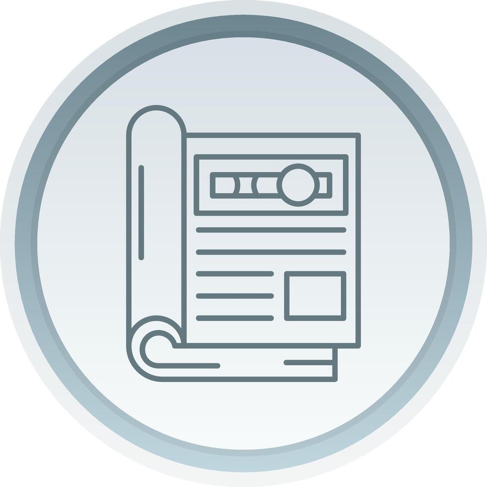 Magazine Linear Button Icon vector