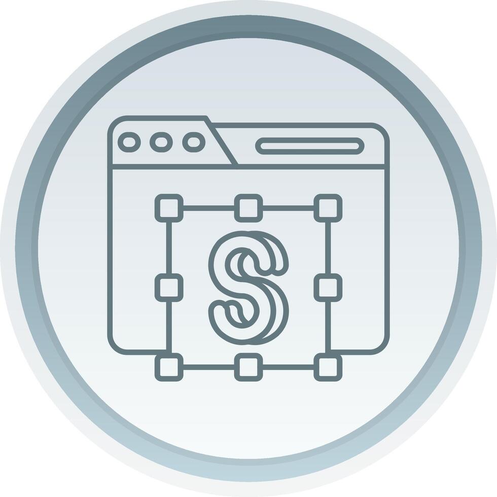 Text editor Linear Button Icon vector