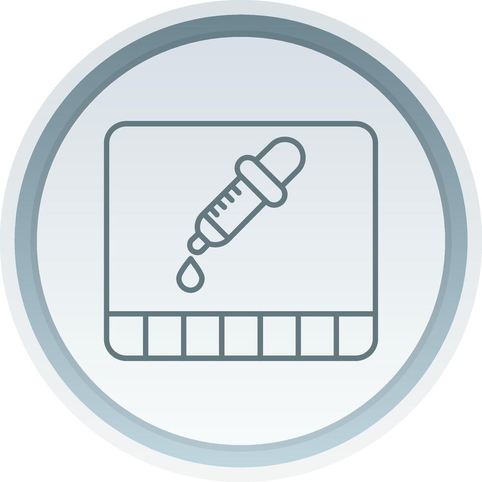 Dropper Linear Button Icon vector