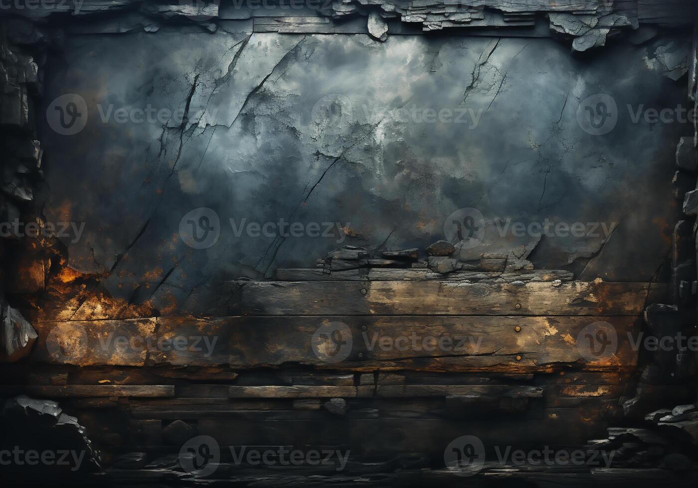 AI generated Grunge style with aged background and worn texture. photo