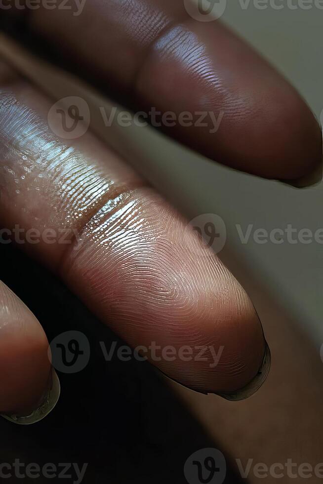 Fingerprint identity verification concept, biometric, security background photo